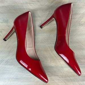 Xappeal Patent Leather Red Pointed Closed Toe Heel 8.5